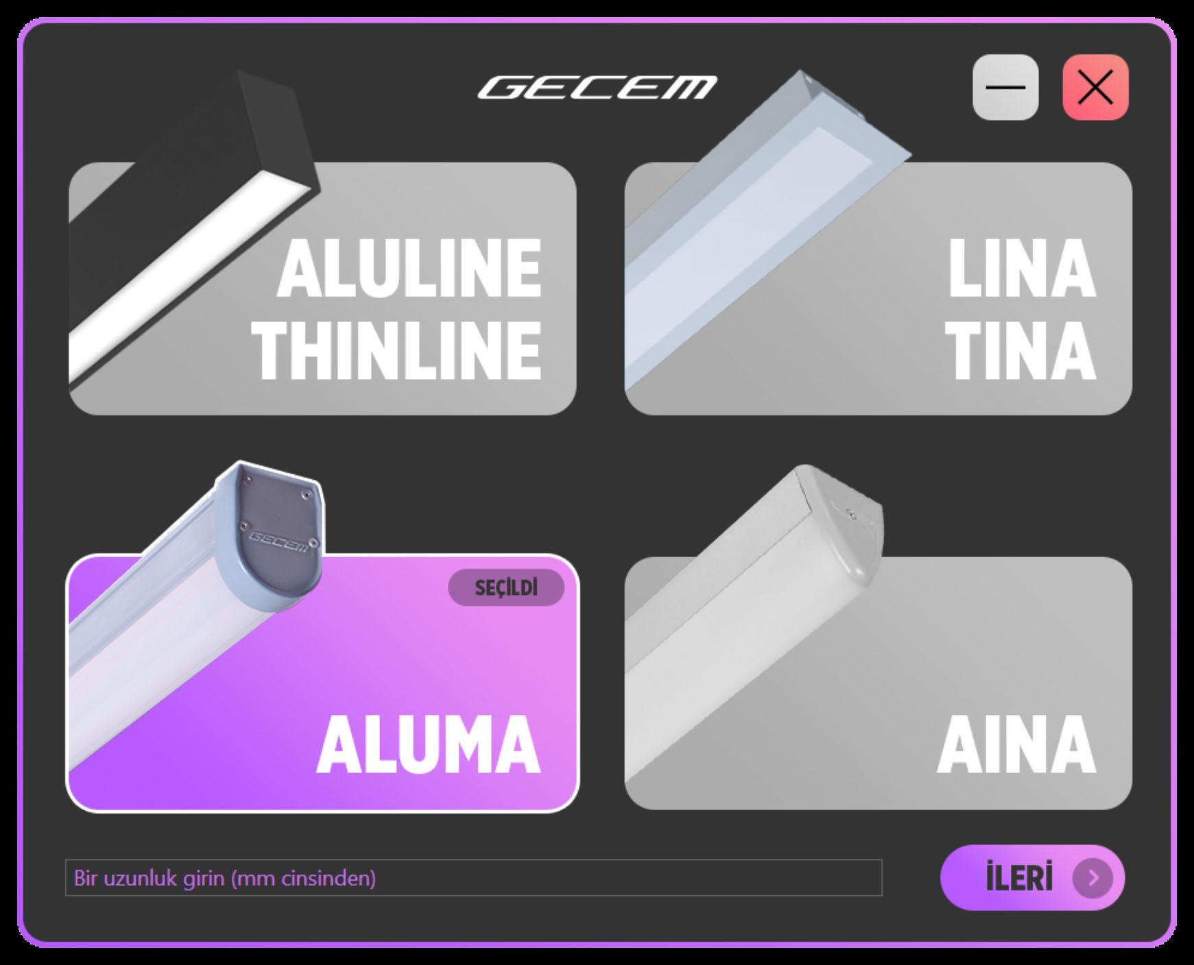 GCM Lineer Ölçü Hesaplama Programı
